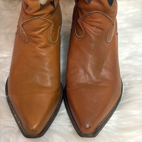 Vintage Real Leather Cowboy Boots Dream Catcher Festival Rave Burning Man A22 - Picture 6 of 15